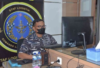 Aslog Pangkolinlamil Ikuti Pembahasan Pra Renaku, Bangmat dan Bangfas Bidang Logistik TNI AL 2023