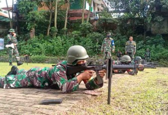 Pelihara Kemampuan Tembak Tepat, Kodim 0505/JT Gelar Latbakjatri