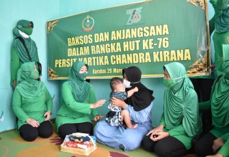 Anjangsana dan Bakti Sosial Sambut HUT Persit Ke 76