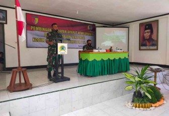 Kodim 0801/Pacitan Gelar Binsiap Apwil dan Puanter Semester I Tahun 2022