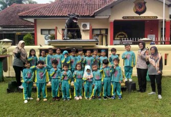 Polisi Sahabat Anak, TK Abata Sambangi Polsek Majalengka Kota