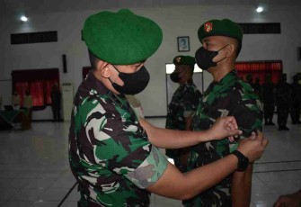 173 Prajurit Korem 071/Wijayakusuma Naik Pangkat
