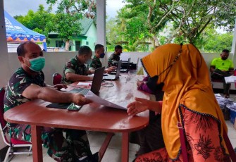 Penyaluran Bantuan Tunai BTPKLWN-TNI Kodim 0801/Pacitan Terapkan Prokes Ketat