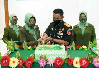 HUT Persit Ke 76, Ketua Persit KCK Koorcab Rem 091 Gelar Syukuran Secara Sederhana
