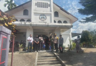 TNI-Polri Gelar Pam Jumat Agung di Gereja HKBP Tigalingga 