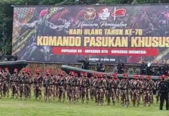 Upacara Memperingati HUT Kopassus Ke-70