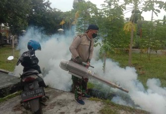 Fogging Cegah Merebaknya DBD, Mako Satlinlamil 2 