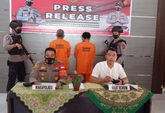 Konferensi pers Polres Pasaman terkait penyalahgunaan BBM bersubsidi jenis Solar