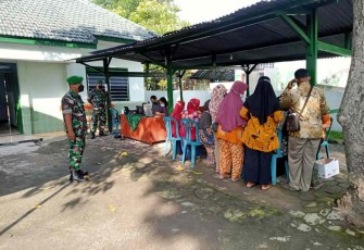 Percepatan vaksinasi masyarakat wilayah Koramil 05/Karangjati.Kamis (21/4/22)