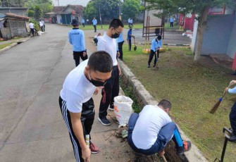 Gerakan Jum'at bersih di lapas kelas II A Cilegon. Jum'at (22/4/22)