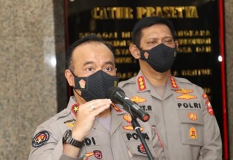Paparan tips mudik Kadivhumas Polri saat konferensi pers di Jakarta, Sabtu (23/4/2022)