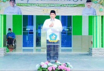 Plt Bupati Bintan, Roby Kurniawan, saat memberikan sambutan, Selasa (26/4/2022)