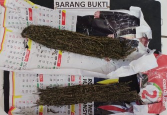 Barang Bukti terbungkus kalender saat diamankan 