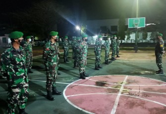 Kapten Inf Supriyanto pimpin apel siaga Kodim 1015/Sampit. Sabtu (30/4/2022)
