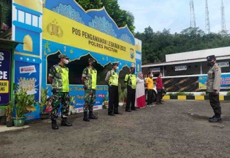 Pos pam lebaran arus mudik Tegalombo Pacitan. Kamis (05/05/2022)
