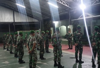 Apel kesiapan prajurit pengamanan Idul Fitri di Makodim. Sabtu (07/05/2022)