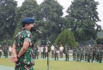 Pangkoopsud I saat memberikan arahan dalam apel khusus. Senin (09/05/2022)
