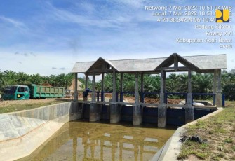 Irigasi di Lhok Guci Aceh, Senin (09/05/2022)