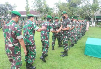 Dandim Trenggalek halalbihalal bersama seluruh prajuritnya. Selasa (10/05/2022)