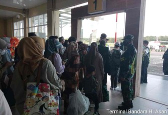 Bandara H. Asan Sampit sasaran penerapan disiplin protokol kesehatan. Selasa (10/05/2022)