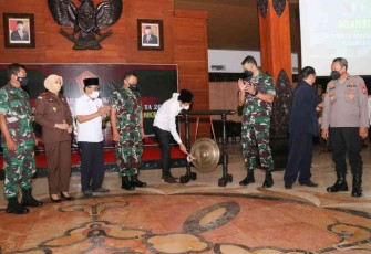 Wakil bupati Trenggalek resmi membuka TMMD Ke 113. Rabu (11/05/2022)