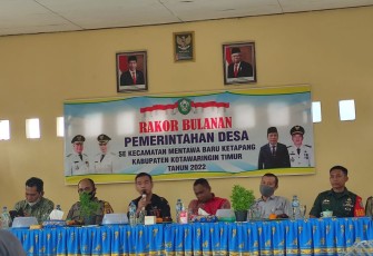Serda Edy Pramono hadiri rakor di desa Bapanggang Raya. Kamis (12/05/2022)