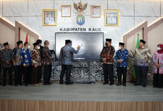 Wagub Rosjonsyah, saat melaunching Musabaqoh Tilawatil Qur'an (MTQ) di aula Pemkab Kaur, Kamis (12/5/2022)