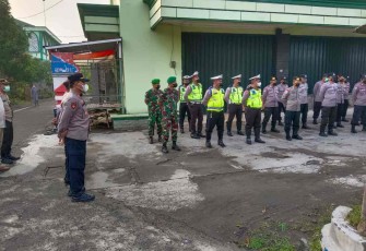 Koramil 05/Karangjati ikuti apel gelar pengamanan halal bihalal warga PSHW. Minggu (15/05/2022)