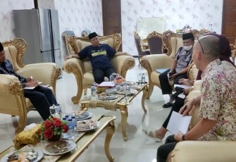 Rapat internal Gubernur Rohidin bersama BPN dan instansi terkait, Senin (16/5/2022)
