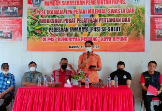 Wakil Wali Kota Bitung, Hengky Honandar, saat membuka workshop P4S di Kota Bitung, Kamis (19/5/2022)