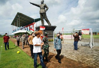 Bupati dan Wabup Pati kunjungi Gelora Sukarno, Mojoagung, Pati 