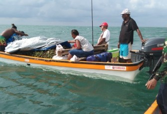 Kapal boat penyelundup narkoba di Utara perairan Skouw SAE Jayapura 