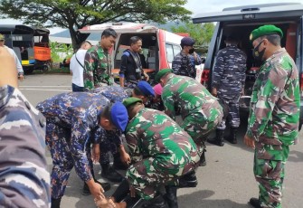 Foto saat personil gabungan dalam kegiatan Simulasi Latgulben Lantamal VIII Manado tahun 2022