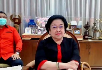 Halalbihalal Megawati Soekarnoputri melalu virtual di Jakarta 