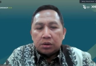 Zabadi saat menjelaskan KemenKopUKM kirim 3 surat teguran hingga bentuk tim khusus