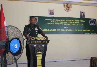 Pengarahan tegas Dandim 0913/PPU kepada seluruh prajuritnya 