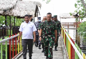 Aspotmar Kasal tinjau hutan mangrove di desa Budo