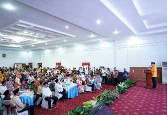Acara silaturahmi Ikatan Keluargo Jang Pat Petulai di Balai Raya Semarak Bengkulu, Kamis (26/5/2022).
