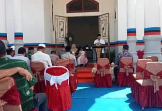 Acara halal bihalal Wabup Labusel, Jumat (27/5/2022).