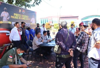 Konferensi pers Polres Rejang Lebong, Senin (30/05/2022).
