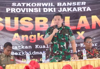 Danrem saat memberikan Wasbang generasi Banser