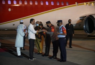 Presiden RI tiba di Bandara Haluoleo dalam kunjungannya ke  Kendari  