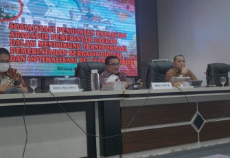 Wali Kota Bitung saat membuka acara.