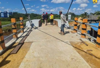 Penanganan Kerusakan Jembatan Gantung Durian Sebatang Kalimantan Barat 