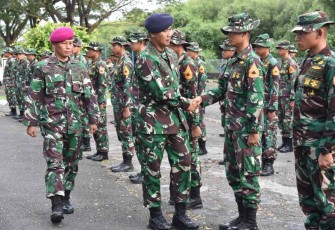 Danmen AAL saat menyambut Taruna AAL kembali dari Latsitarda Nusantara XLII 