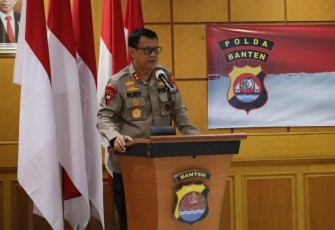 Kapolda Banten saat membuka Taklimat Akhir Audit Kinerja Itwasum Polri Tahap II Tahun 2022