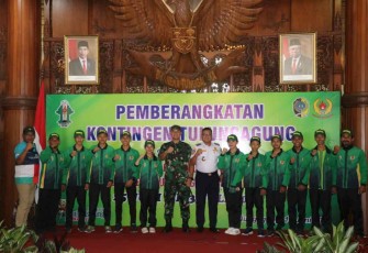 Dandim Tulungagung berangkatkan kontingen Porprov Jatim VII
