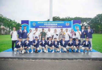 Dandim bersama Atlet Porprov Kabupaten Pacitan