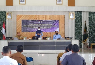 Kantor Wilayah Kemenkumham Banten saat melakukan sosialisasi keluarga sadar hukum sebagai persiapan pembentukan desa sadar hukum yang dilaksanakan di Gedung Serba Guna Kec.Legok, Kabupaten Tangerang, Selasa (28/06/2022).