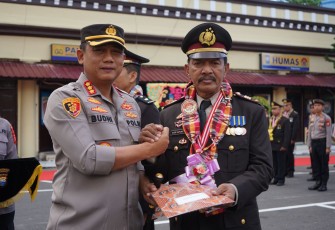 Pelepasan purna bhakti anggota Polrestabes Makassar